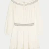 On/Off-the-Shoulder Woven Dress