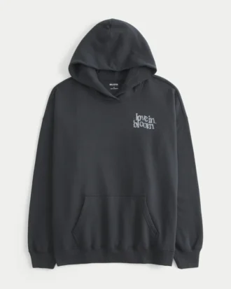 Oversized Butterfly Graphic Hoodie