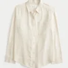Oversized Linen-Blend Shirt