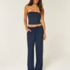 Pull-On Slub Pants