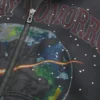Rectangle Fit Someday Tomorrow Graphic Embellished Zip-Up Hoodie