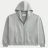 Rectangle Fit Studded Zip-Up Hoodie Rectangle Fit Studded Zip-Up Hoodie