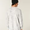 Relaxed Long-Sleeve Thermal Crew Camo T-Shirt