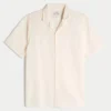 Relaxed Textured Short-Sleeve Shirt