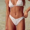 Ribbed High-Leg Cheeky Bikini Bottom