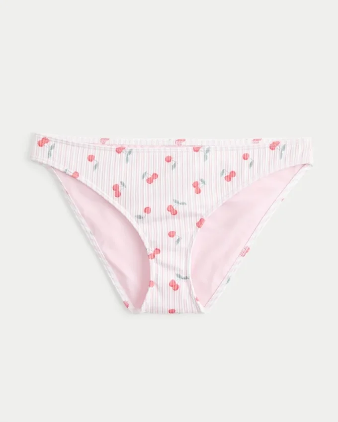 Ribbed Low-Rise Bikini Bottom