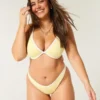 Ribbed Plunge Underwire Bikini Top