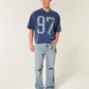 Ripped Medium Wash Baggy Jeans