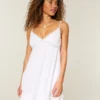 Rope Trim Babydoll Mini Dress