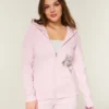 Rose Graphic Zip-Up Hoodie