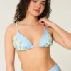 Ruffle Edge Triangle Bikini Top