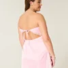 Satin Strapless Bow Bodycon Dress Satin Strapless Bow Bodycon Dress