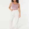 Seamless Ribbed Fabric V-Neck Tank