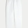 Seersucker Loose Pull-On Pants