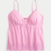 Shimmer Embroidered Babydoll Top Shimmer Embroidered Babydoll Top