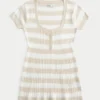 Short-Sleeve Henley Babydoll Top