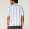 Short-Sleeve Textural Stripe Shirt