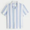 Short-Sleeve Textural Stripe Shirt