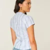 Short-Sleeve V-Neck Henley Shirt