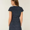 Short-Sleeve Wrap Dress