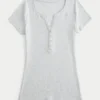 Short-Sleeve Y2K Henley