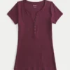 Short-Sleeve Y2K Henley