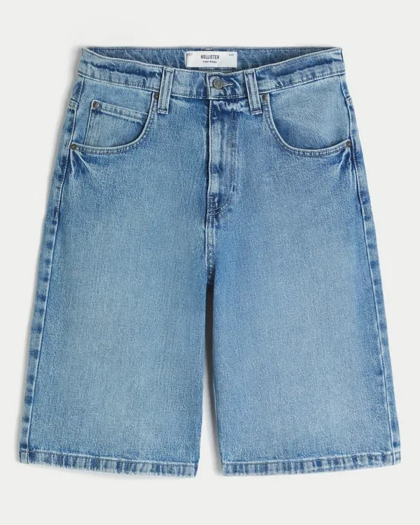 Skull Graphic Super Baggy Denim Shorts Skull Graphic Super Baggy Denim Shorts