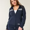 Slim Striped 1998 Graphic Zip-Up Hoodie