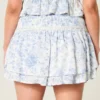 Smocked Tiered Mini Skort