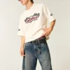 Snake Graphic Baggy Denim Shorts