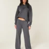Sparkle Logo Graphic Wide-Leg Sweatpants