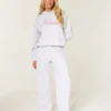 Sparkle Logo Graphic Wide-Leg Sweatpants