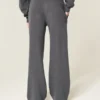 Sparkle Logo Graphic Wide-Leg Sweatpants