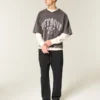 Spider Embroidery Baggy Sweatpants