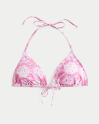 Spring Break Halter Triangle Bikini Top