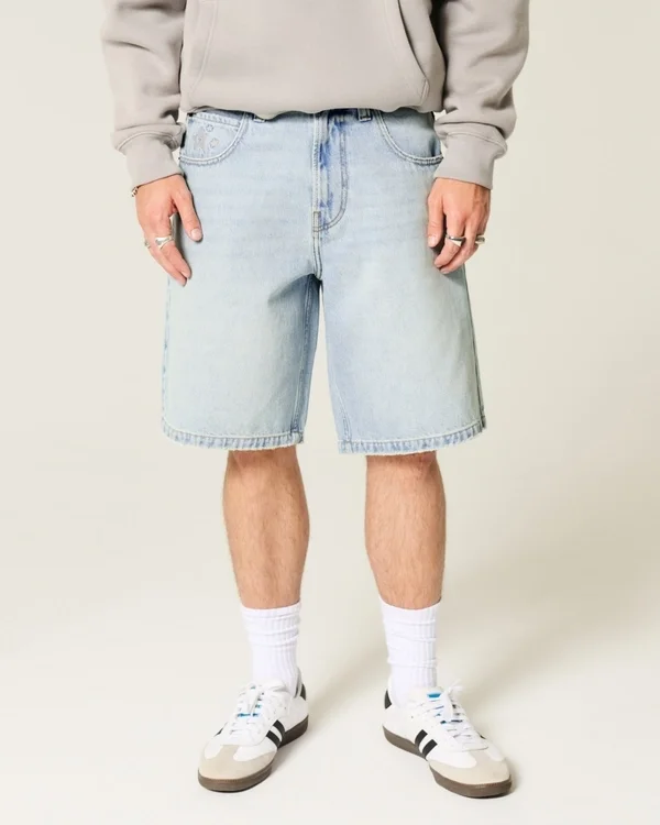 Star Graphic Baggy Denim Shorts Star Graphic Baggy Denim Shorts