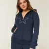Star Graphic Zip-Up Hoodie