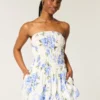 Strapless Bubble Mini Dress