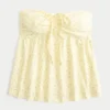 Strapless Cinched Babydoll Top