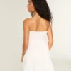 Strapless Crochet-Style Bodice Babydoll Mini Dress