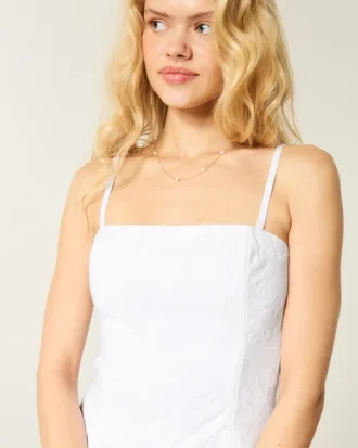 Strapless Embroidered Maxi Dress