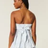 Strapless Handkerchief Hem Top