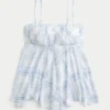 Strapless Handkerchief Hem Top