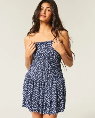 Strapless Knit Skort Dress