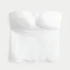 Strapless Picot Lace Trim Top
