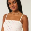 Strapless Smocked Bodice Mini Dress