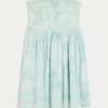 Strapless Smocked Mini Dress
