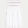 Strapless Smocked Mini Dress