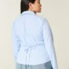 Stretch Poplin Button-Through Shirt
