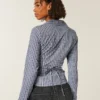 Stretch Poplin Button-Through Shirt